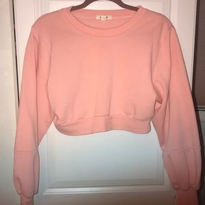 medium coral/pink garage cropped sweatshirt